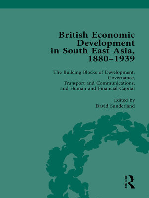 cover image of British Economic Development in South East Asia, 1880-1939, Volume 3